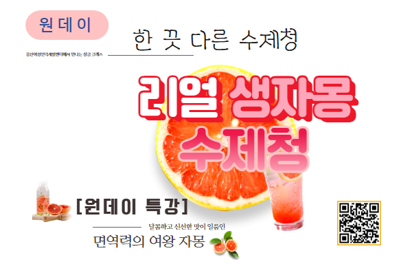 [원데이] 리얼 생자몽 수제청&자몽 카페 메뉴